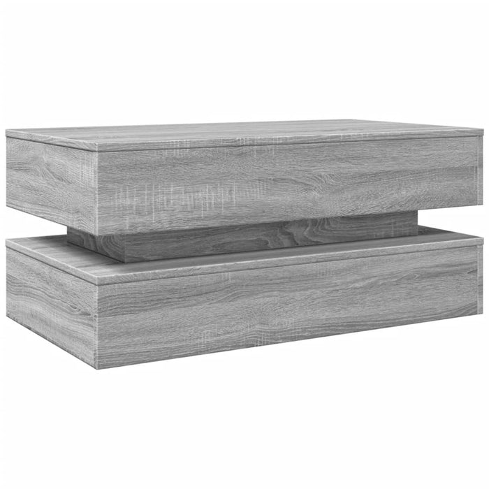 Măsuță de cafea cu lumini LED, gri sonoma, 90x50x40 cm - WALTI WALTI