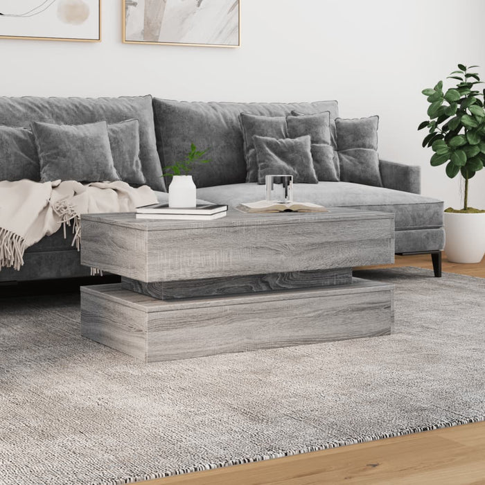 Măsuță de cafea cu lumini LED, gri sonoma, 90x50x40 cm - WALTI WALTI