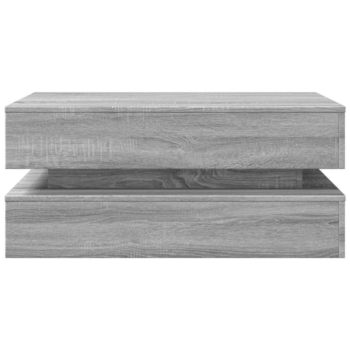Măsuță de cafea cu lumini LED, gri sonoma, 90x50x40 cm - WALTI WALTI