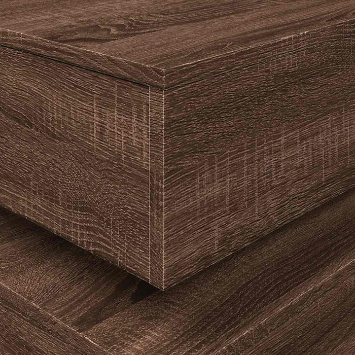 Măsuță de cafea cu lumini LED, stejar maro, 90x50x40 cm WALTI