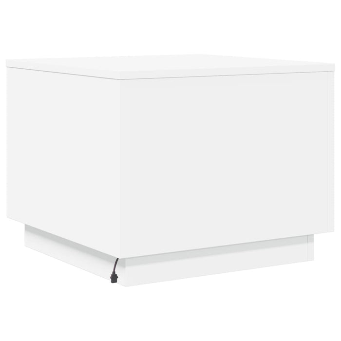Măsuță de cafea cu lumini LED, alb, 50x50x40 cm - WALTI WALTI