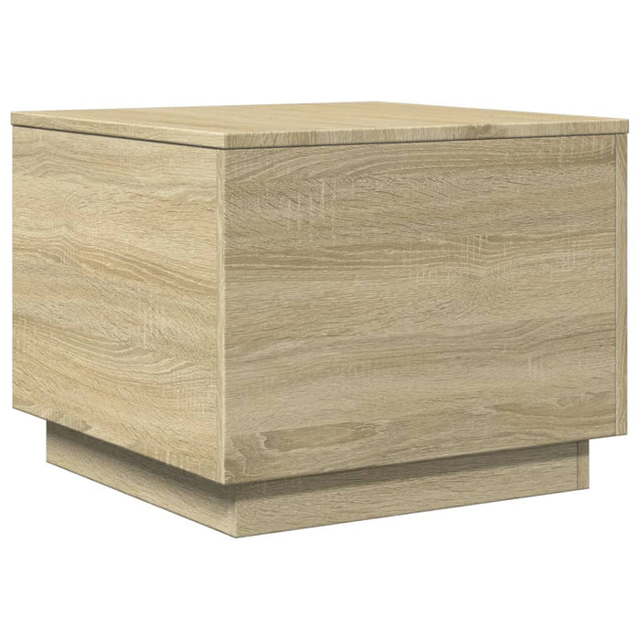 Măsuță de cafea cu lumini LED, stejar sonoma, 50x50x40 cm - WALTI WALTI