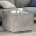 Măsuță de cafea cu lumini LED, gri beton, 50x50x40 cm - WALTI WALTI