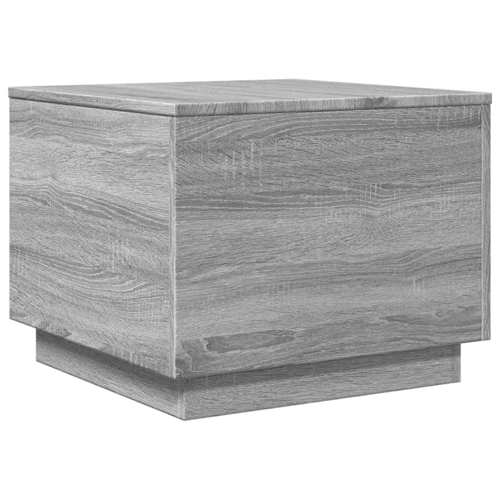 Măsuță de cafea cu lumini LED, gri sonoma, 50x50x40 cm - WALTI WALTI