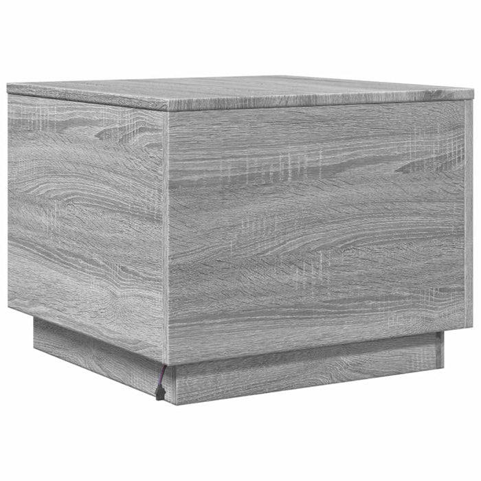 Măsuță de cafea cu lumini LED, gri sonoma, 50x50x40 cm - WALTI WALTI