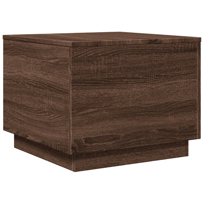 Măsuță de cafea cu lumini LED, stejar maro, 50x50x40 cm - WALTI WALTI