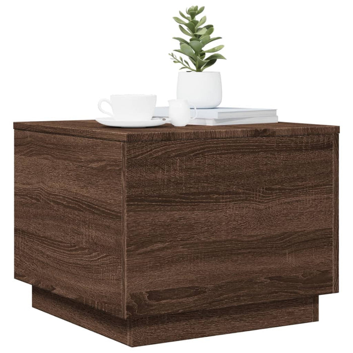 Măsuță de cafea cu lumini LED, stejar maro, 50x50x40 cm - WALTI WALTI