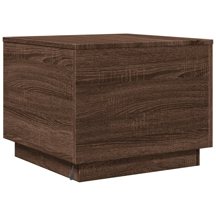 Măsuță de cafea cu lumini LED, stejar maro, 50x50x40 cm - WALTI WALTI