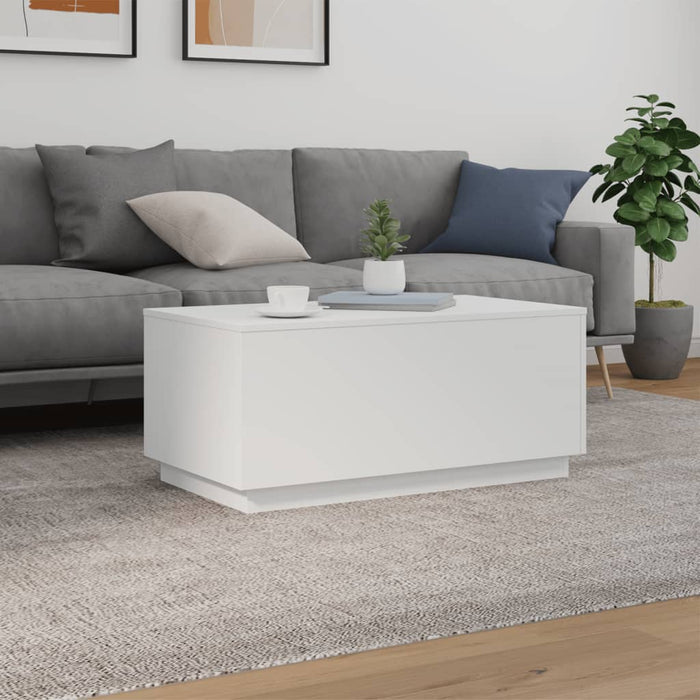 Măsuță de cafea cu lumini LED, alb, 90x50x40 cm - WALTI WALTI