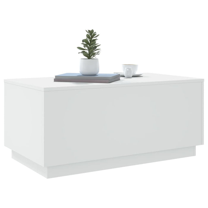 Măsuță de cafea cu lumini LED, alb, 90x50x40 cm - WALTI WALTI