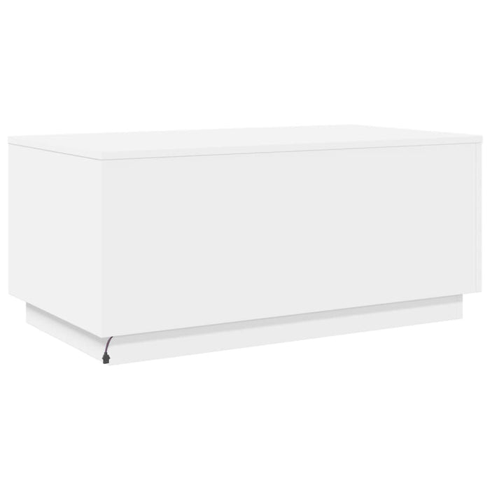 Măsuță de cafea cu lumini LED, alb, 90x50x40 cm - WALTI WALTI
