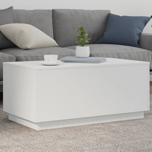 Măsuță de cafea cu lumini LED, alb, 90x50x40 cm - WALTI WALTI