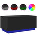 Măsuță de cafea cu lumini LED, negru, 90x50x40 cm - WALTI WALTI