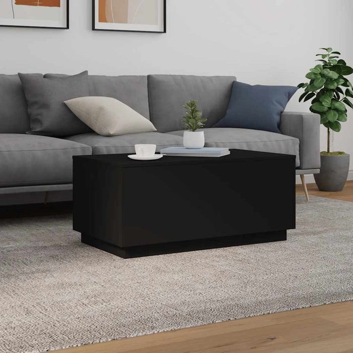 Măsuță de cafea cu lumini LED, negru, 90x50x40 cm - WALTI WALTI