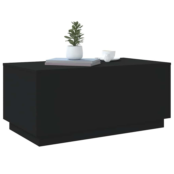 Măsuță de cafea cu lumini LED, negru, 90x50x40 cm - WALTI WALTI