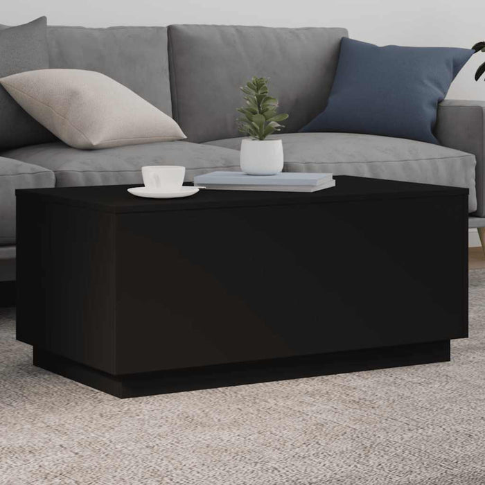 Măsuță de cafea cu lumini LED, negru, 90x50x40 cm - WALTI WALTI