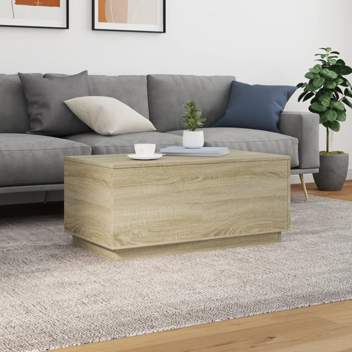 Măsuță de cafea cu lumini LED, stejar sonoma, 90x50x40 cm - WALTI WALTI