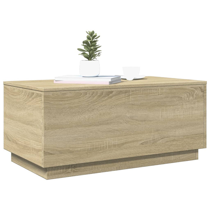 Măsuță de cafea cu lumini LED, stejar sonoma, 90x50x40 cm - WALTI WALTI