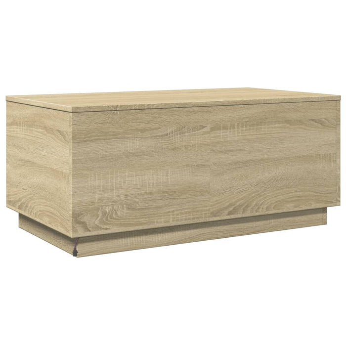 Măsuță de cafea cu lumini LED, stejar sonoma, 90x50x40 cm - WALTI WALTI
