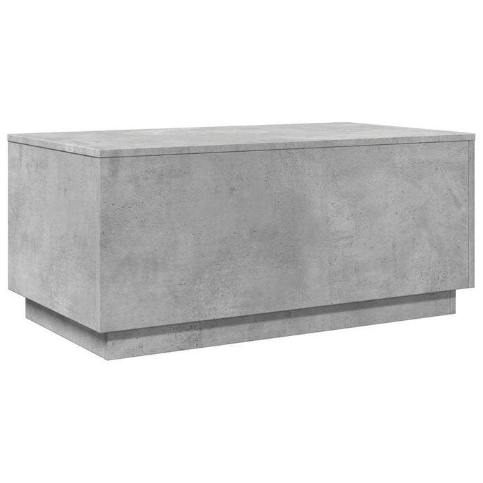 Măsuță de cafea cu lumini LED, gri beton, 90x50x40 cm - WALTI WALTI