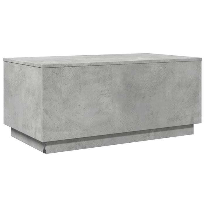 Măsuță de cafea cu lumini LED, gri beton, 90x50x40 cm - WALTI WALTI