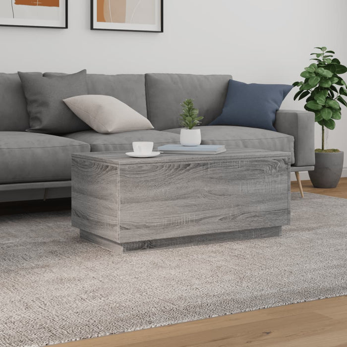 Măsuță de cafea cu lumini LED, gri sonoma, 90x50x40 cm - WALTI WALTI