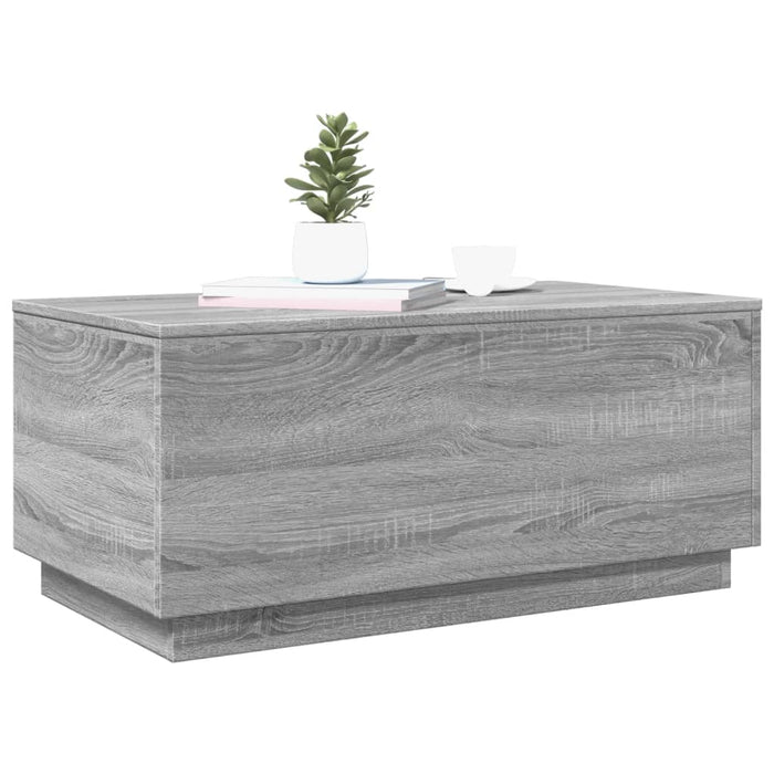 Măsuță de cafea cu lumini LED, gri sonoma, 90x50x40 cm - WALTI WALTI