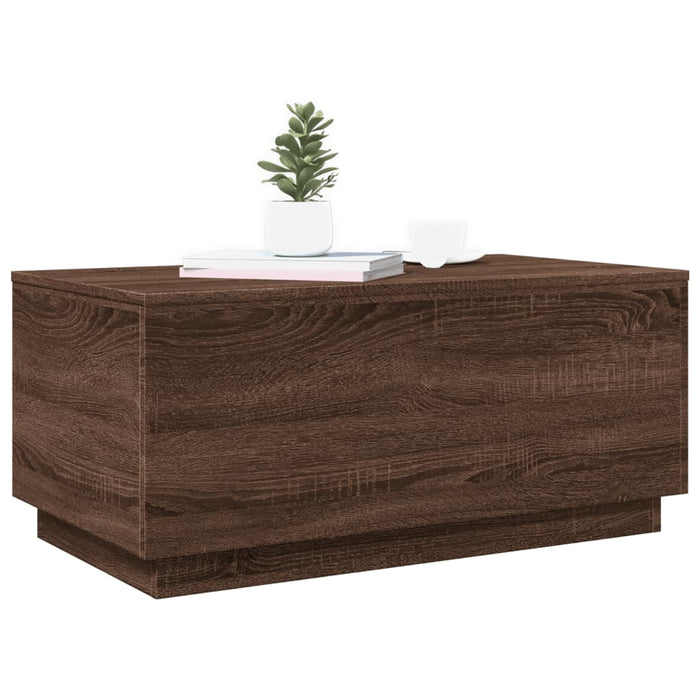 Măsuță de cafea cu lumini LED, stejar maro, 90x50x40 cm - WALTI WALTI