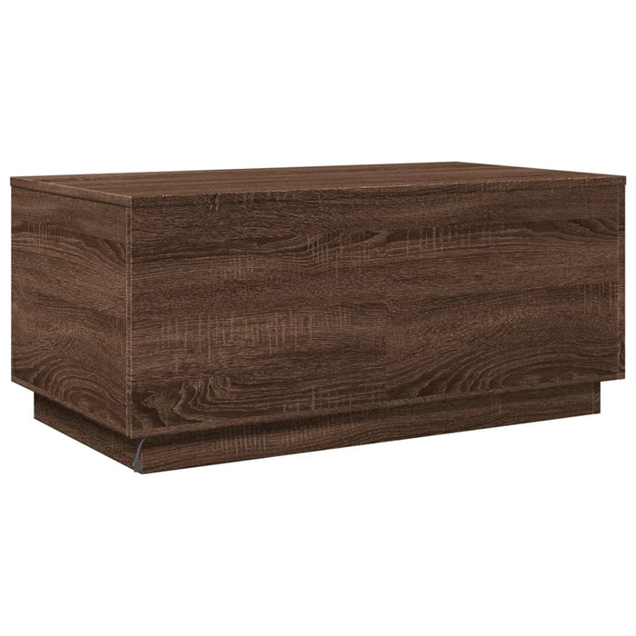 Măsuță de cafea cu lumini LED, stejar maro, 90x50x40 cm - WALTI WALTI