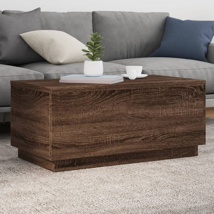Măsuță de cafea cu lumini LED, stejar maro, 90x50x40 cm - WALTI WALTI