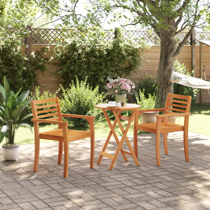 Masă de grădină pliabilă, Ø60x75 cm, lemn masiv acacia - WALTI WALTI