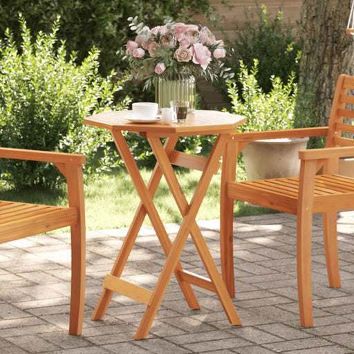Masă de grădină pliabilă, Ø60x75 cm, lemn masiv acacia - WALTI WALTI