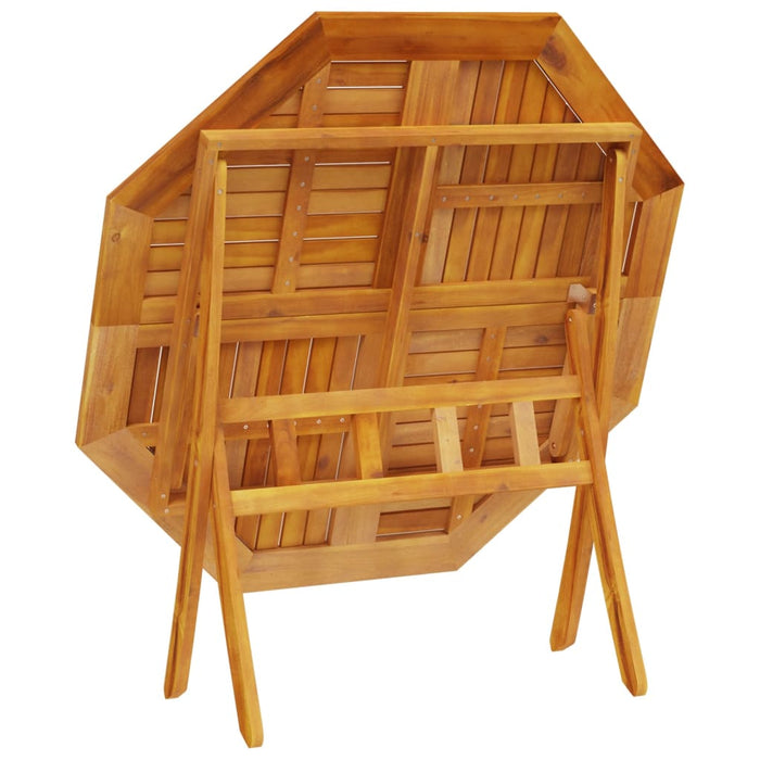 Masă de grădină pliabilă, Ø110x75 cm, lemn masiv acacia - WALTI WALTI