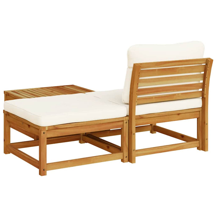 Set mobilier de grădină cu perne, 3 piese, lemn masiv acacia - WALTI WALTI