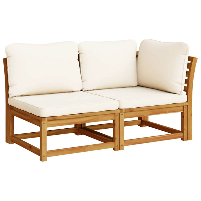 Set mobilier de grădină cu perne, 2 piese, lemn masiv de acacia WALTI