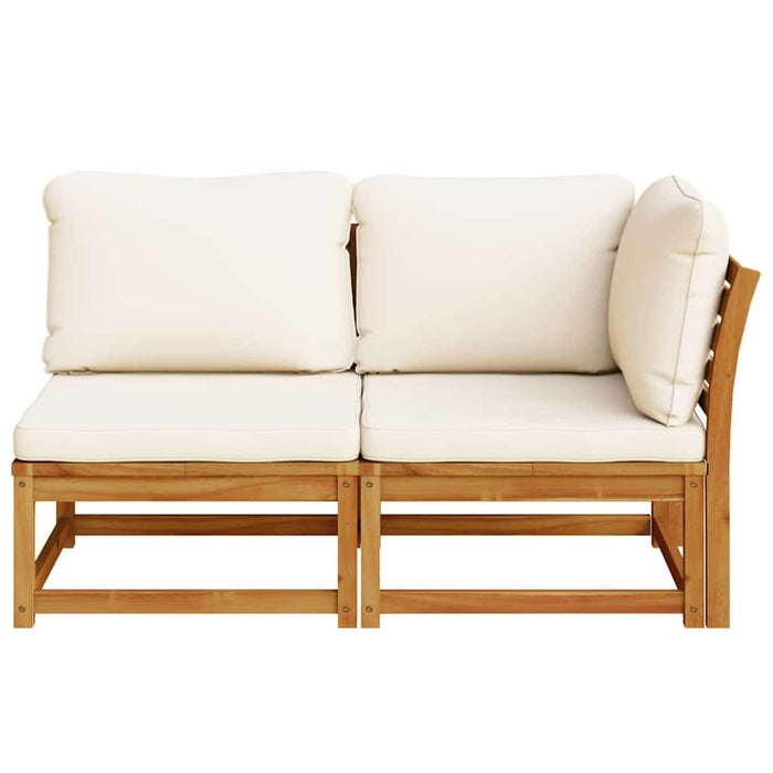 Set mobilier de grădină cu perne, 2 piese, lemn masiv de acacia WALTI