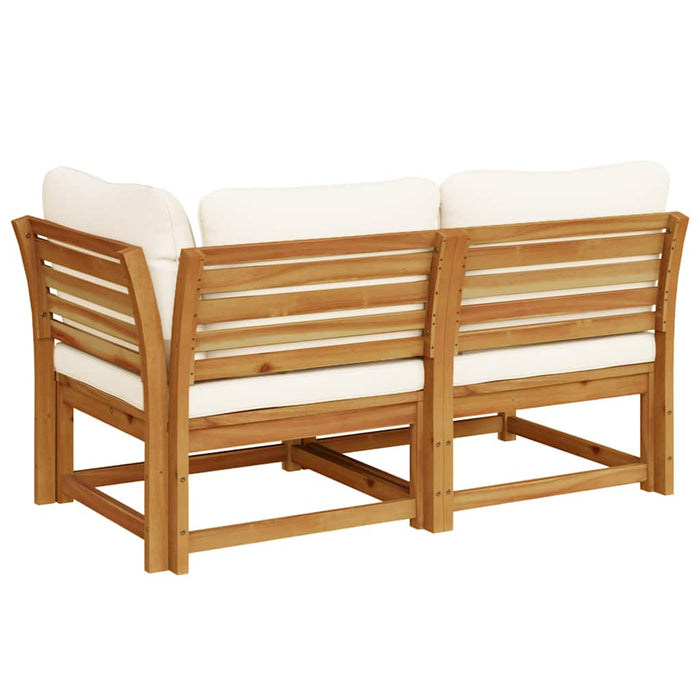 Set mobilier de grădină cu perne, 2 piese, lemn masiv de acacia WALTI
