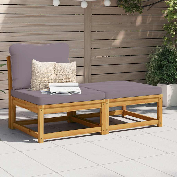 Set mobilier de grădină cu perne, 3 piese, lemn masiv acacia - WALTI WALTI