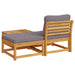 Set mobilier de grădină cu perne, 3 piese, lemn masiv acacia - WALTI WALTI