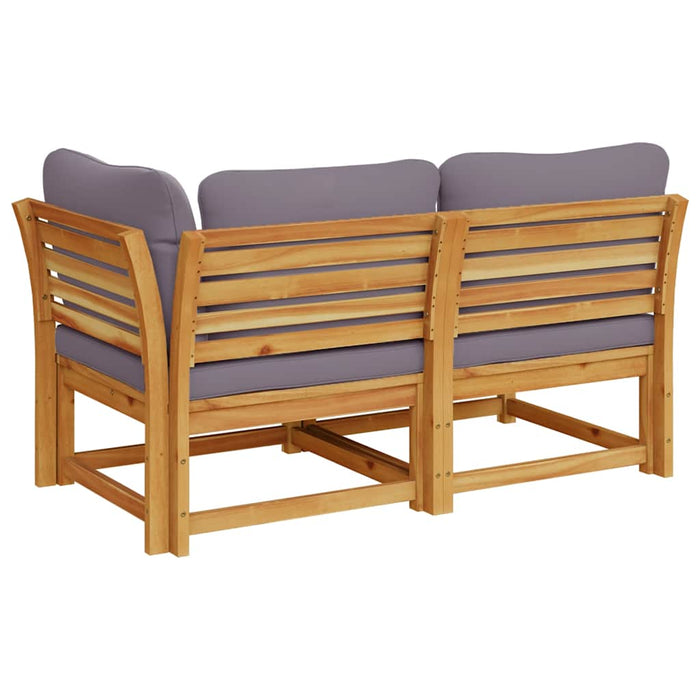 Set mobilier de grădină cu perne, 2 piese, lemn masiv de acacia WALTI