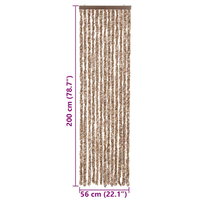 Perdea pentru insecte, bej și maro închis, 56x200 cm, chenille - WALTI WALTI