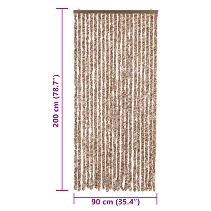 Perdea pentru insecte, bej și maro închis, 90x200 cm, chenille - WALTI WALTI