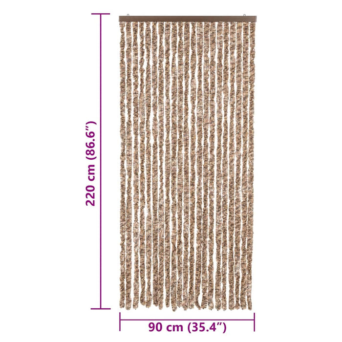 Perdea pentru insecte, bej și maro închis, 90x220 cm, chenille - WALTI WALTI