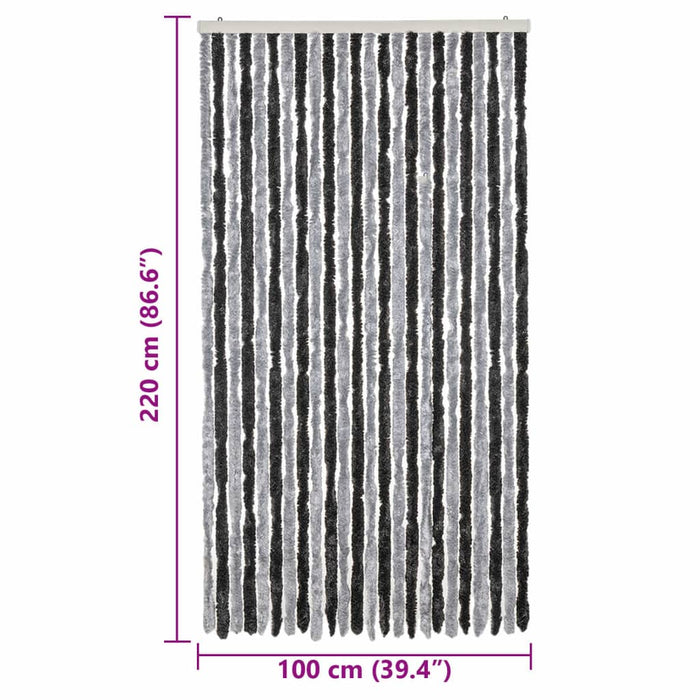 Perdea pentru insecte, gri și negru, 100x220 cm, chenille - WALTI WALTI