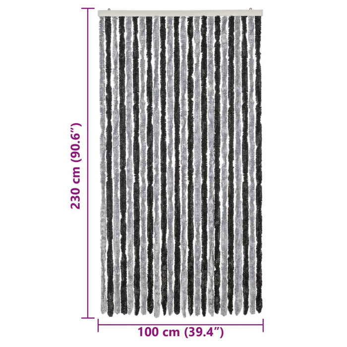 Perdea pentru insecte, gri și negru, 100x230 cm, chenille - WALTI WALTI