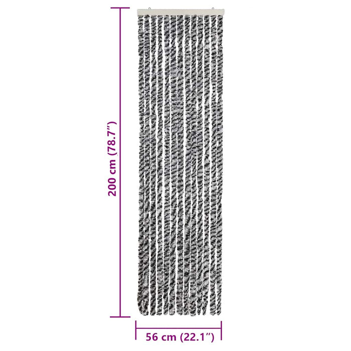Perdele pentru insecte, gri și negru-alb, 56x200 cm, chenille - WALTI WALTI