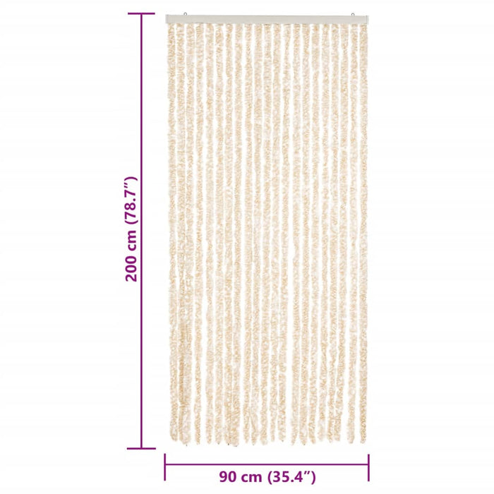 Perdea pentru insecte, bej și alb, 90x200 cm, chenille - WALTI WALTI