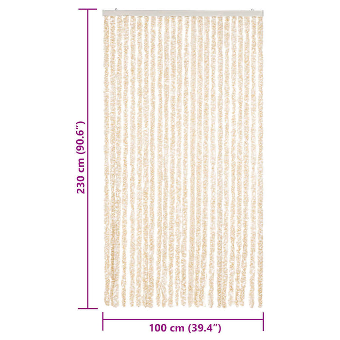 Perdea pentru insecte, bej și alb, 100x230 cm, chenille - WALTI WALTI