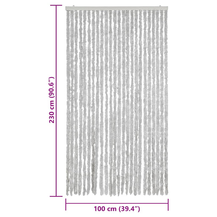 Perdea pentru insecte, gri, 100x230 cm, chenille - WALTI WALTI
