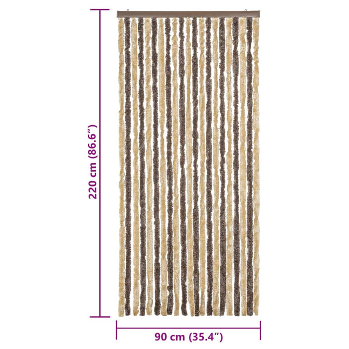 Perdea pentru insecte, maro închis și bej, 90x220 cm, chenille - WALTI WALTI